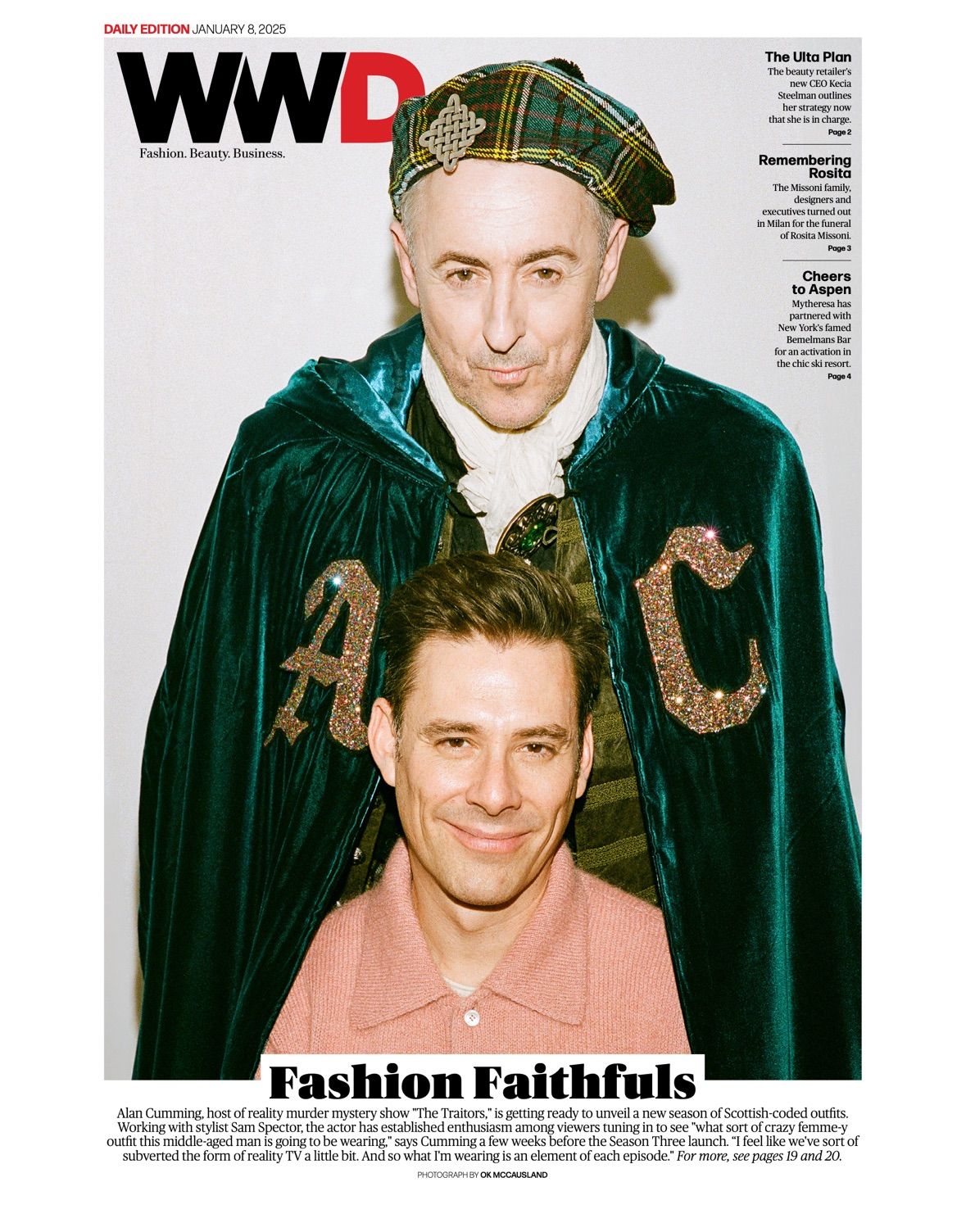 Alan Cumming WWD Cover